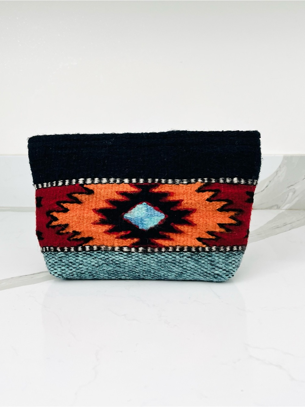 MZ Made Eagle Eye Handwoven Wool Pouch - Picture 6 of 12